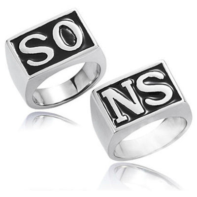Classic Biker Gear Sons Of Anarchy Rings - 2 Ring Set