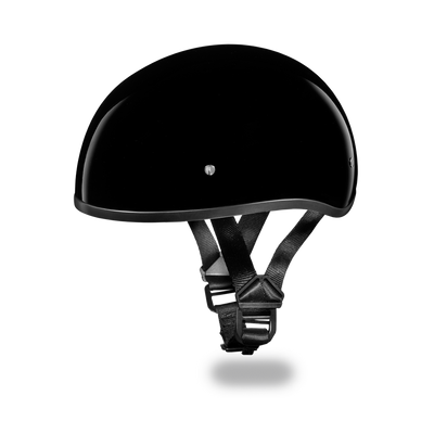 D.O.T. Daytona Skull Cap W/O Visor- Hi-Gloss Black
