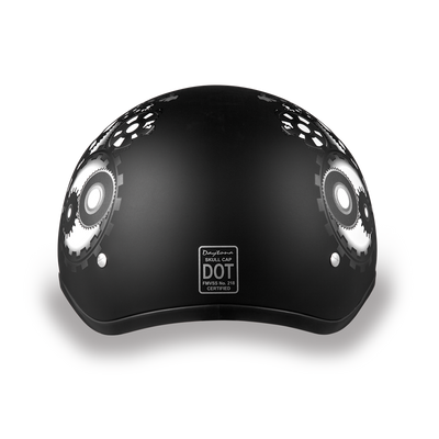 D.O.T. Daytona Skull Cap- W/ Gearhead