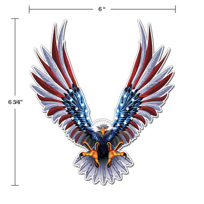 American Eagle Flag Wings Decal